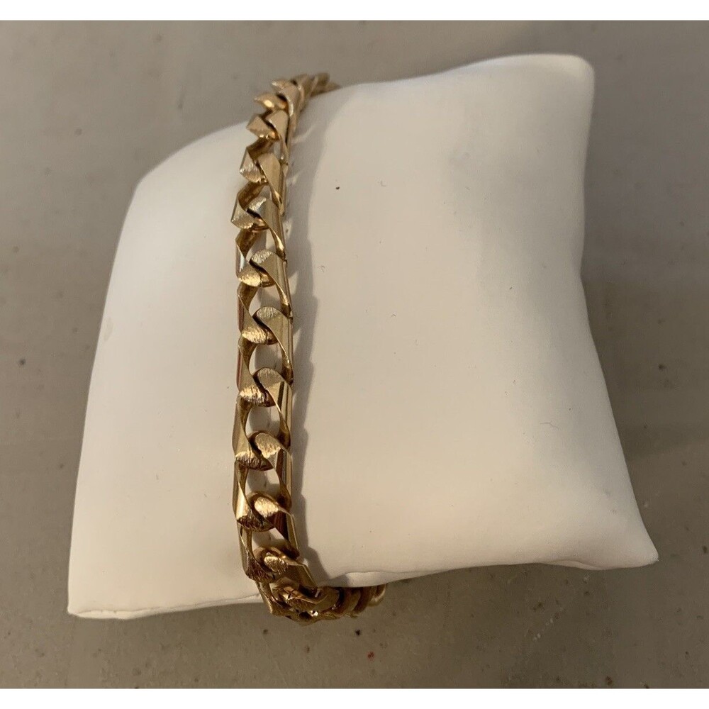 Vintage Amway Curb Link Bracelet 8” Rose Gold Tone Brushed & Polished Unisex